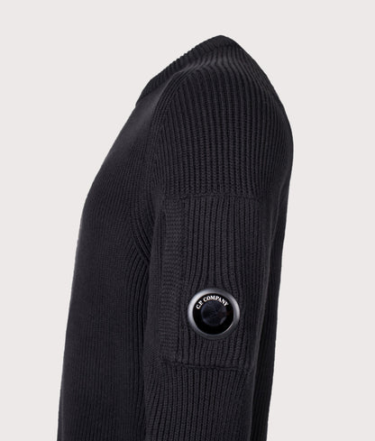 Full Rib Cotton Crewneck Lens Jumper