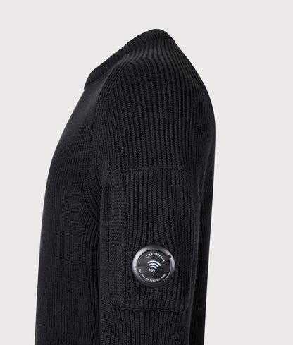 Full Rib Cotton Crewneck Lens Jumper