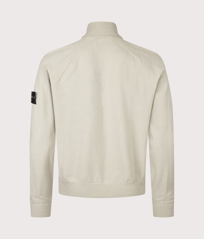 Stretch RWS Wool Quarter Zip Jumper