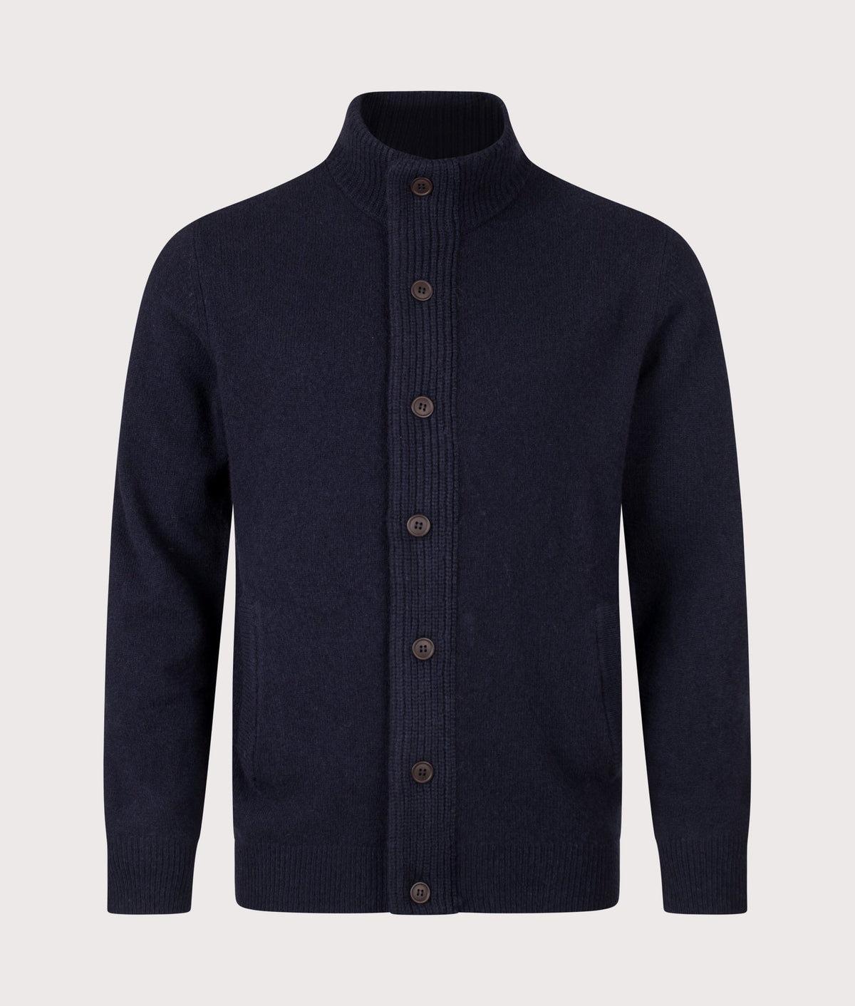 Essential Patch Zip Through Knitted Jumper