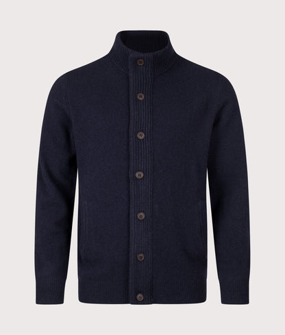 Essential Patch Zip Through Knitted Jumper