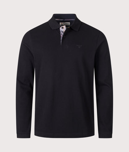 Regular Fit Essential Long Sleeve Tartan Piqué Polo Shirt