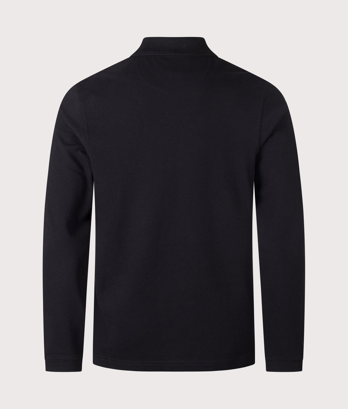 Regular Fit Essential Long Sleeve Tartan Piqué Polo Shirt