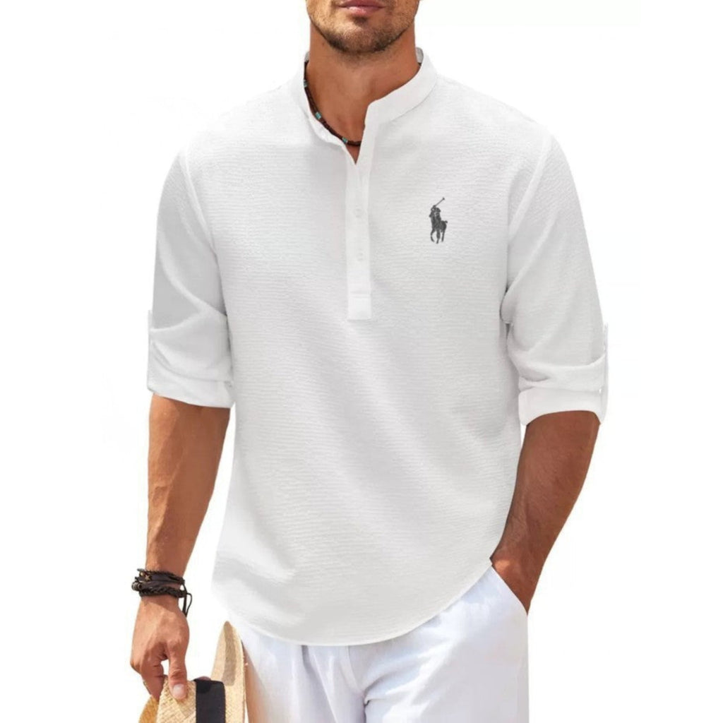 RaIph Iauren™ | Men's Technical Mandarin Collar Polo Shirt
