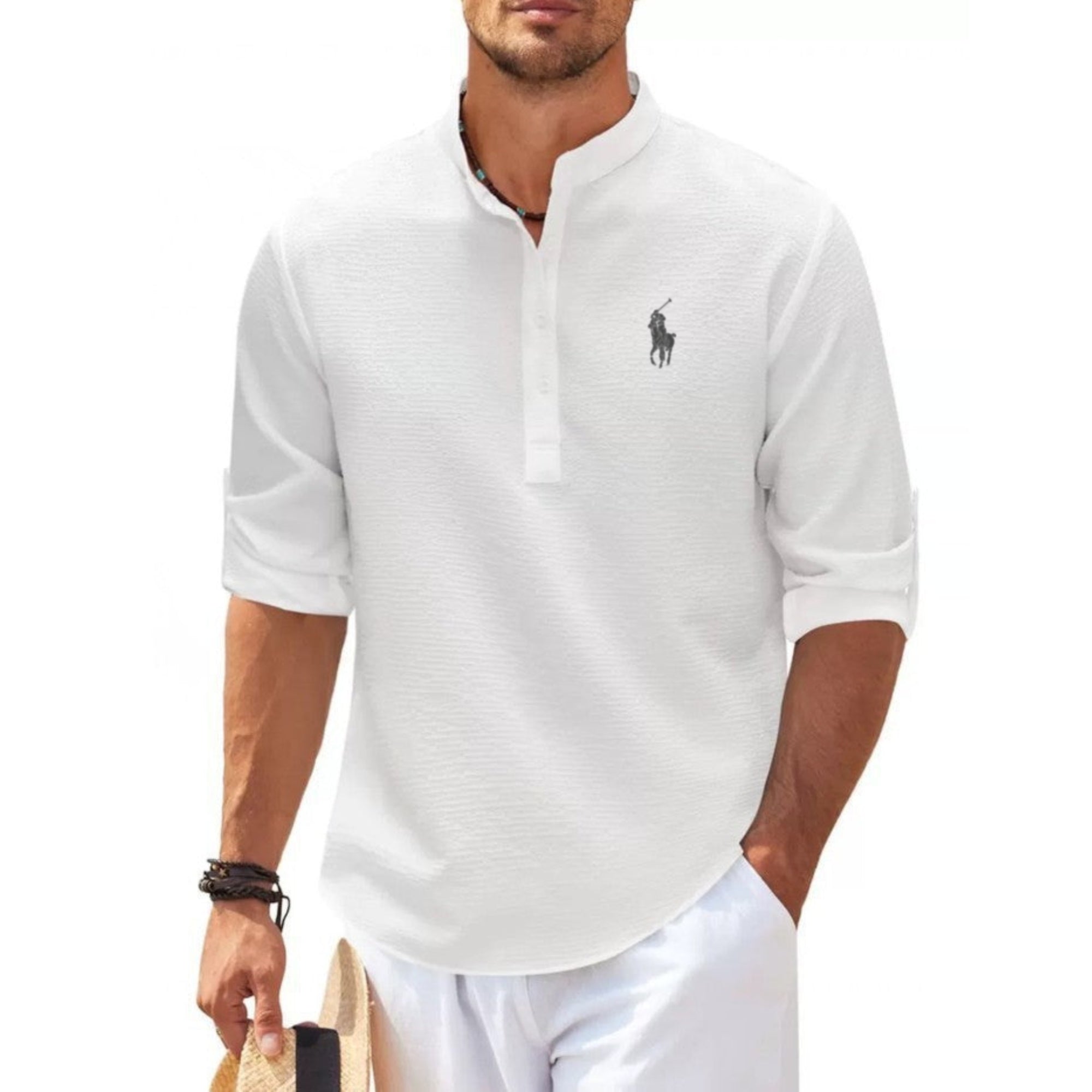 RaIph Iauren™ | Men's Technical Mandarin Collar Polo Shirt