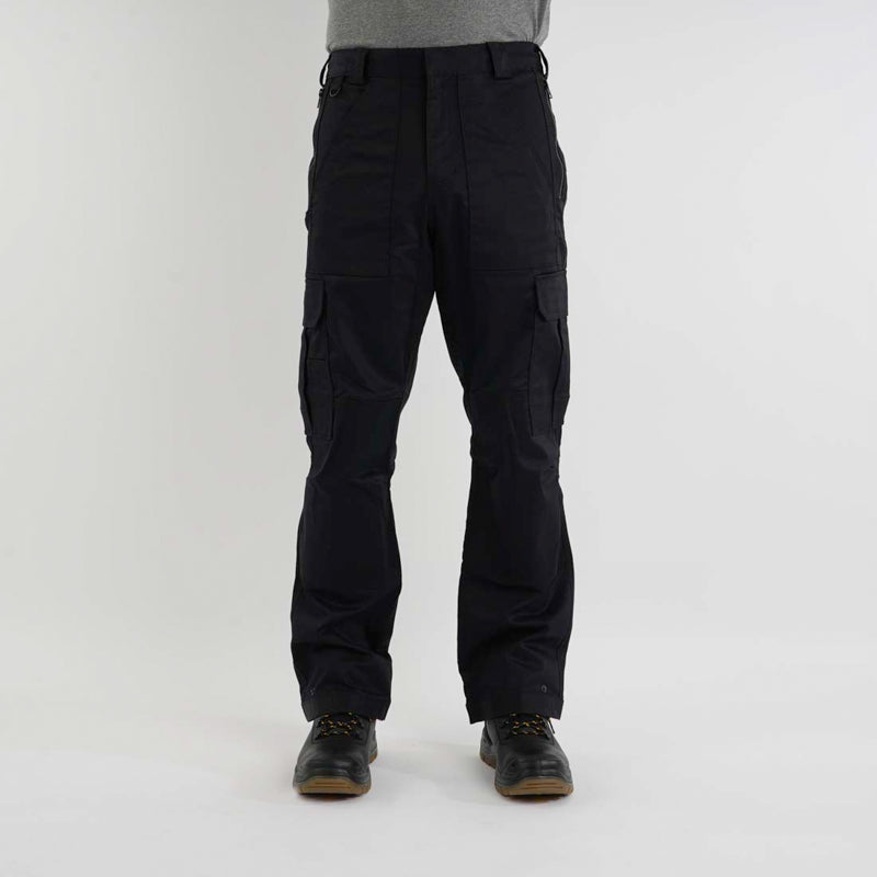 Mens Twill Stretch Cargo Work Trousers