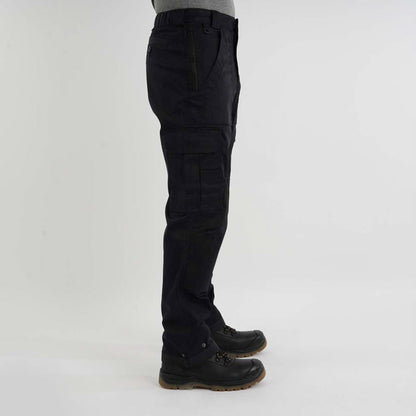 Mens Twill Stretch Cargo Work Trousers