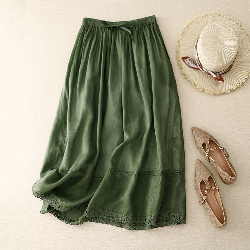 RACHEL LINEN SKIRT