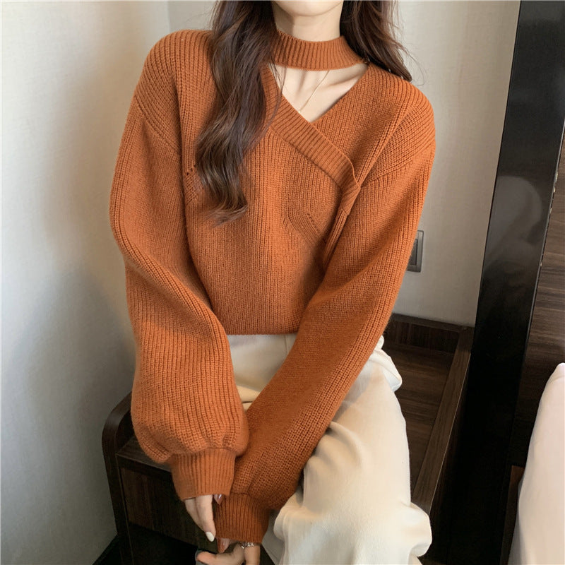 Paisley - V-Neck Knit Sweater