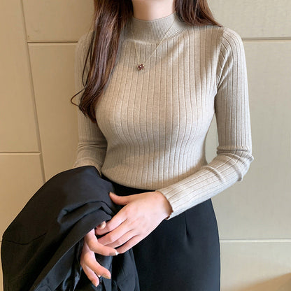 Aurora - Ribbed Turtleneck Top