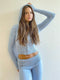 Blue Hooded Top