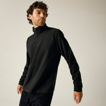 Regatta Men's Micro Zip Neck Fleece, Black