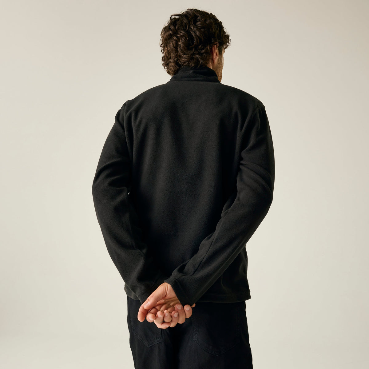 Regatta Men's Micro Zip Neck Fleece, Black
