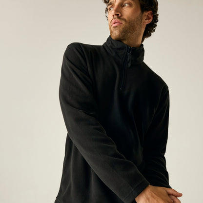 Regatta Men's Micro Zip Neck Fleece, Black