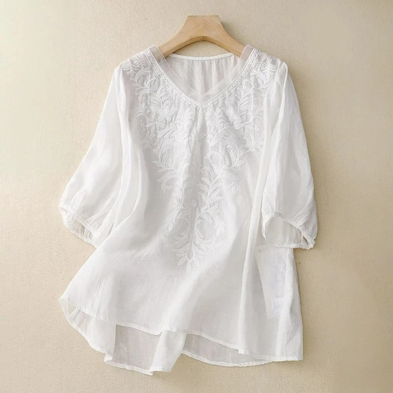 RITA LINEN BLOUSE