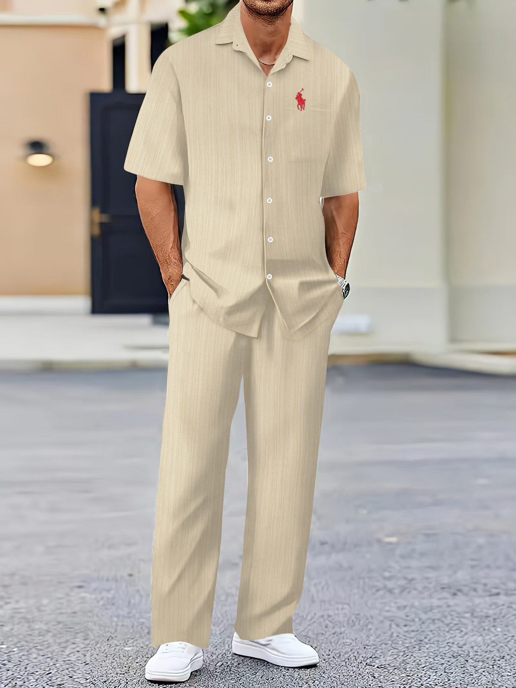 Everyday Collared Comfort Two-Piece Set