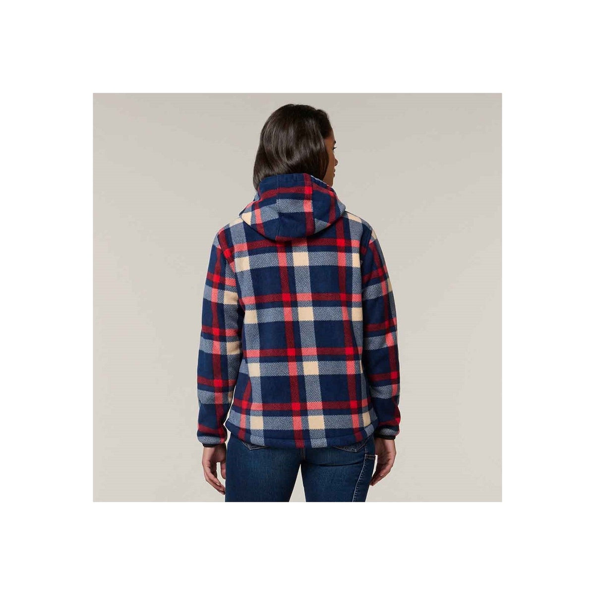 Hard Yakka Check Zoodie Women Hoodie with Zip