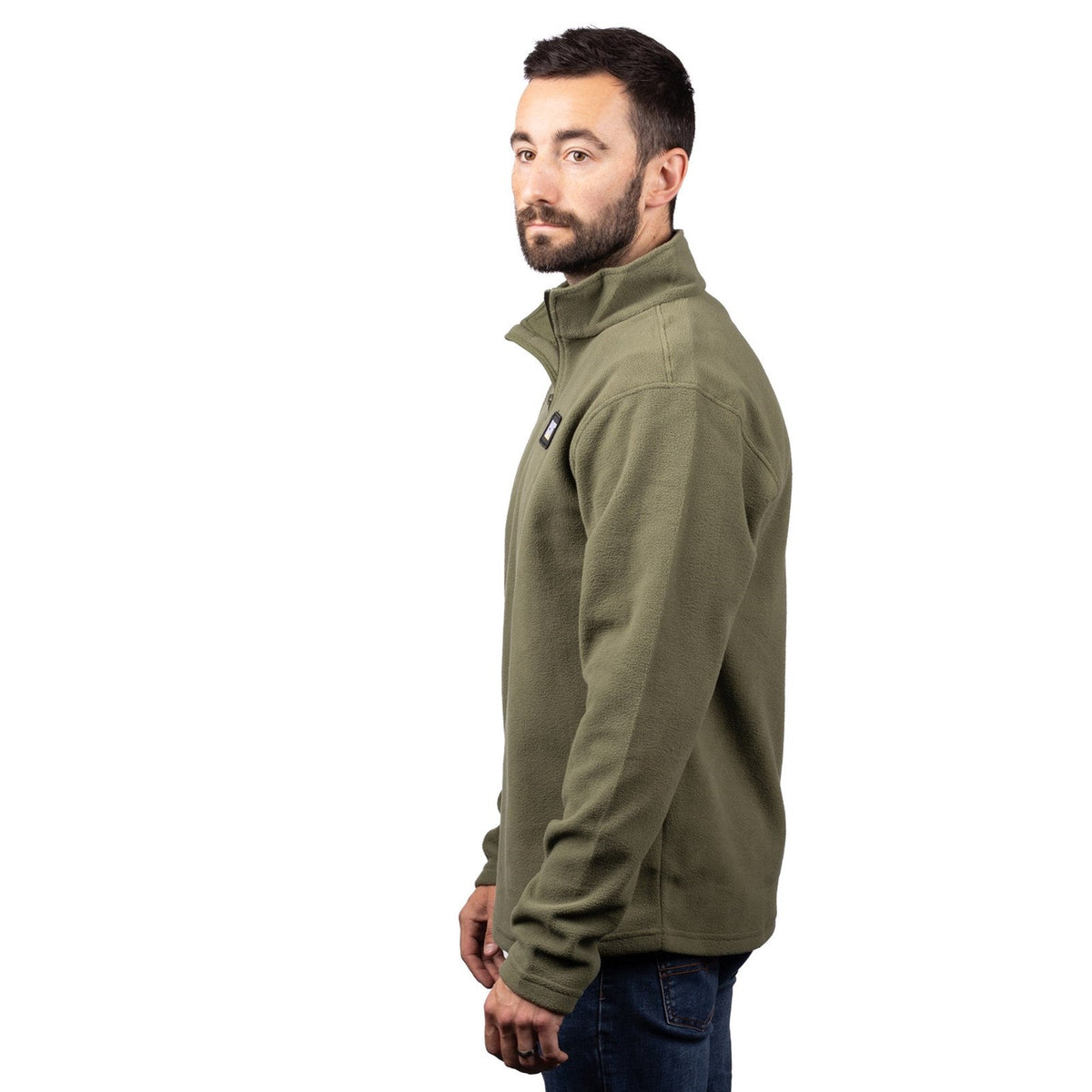 CAT Microfleece Quarter Zip Men Sweatshirt