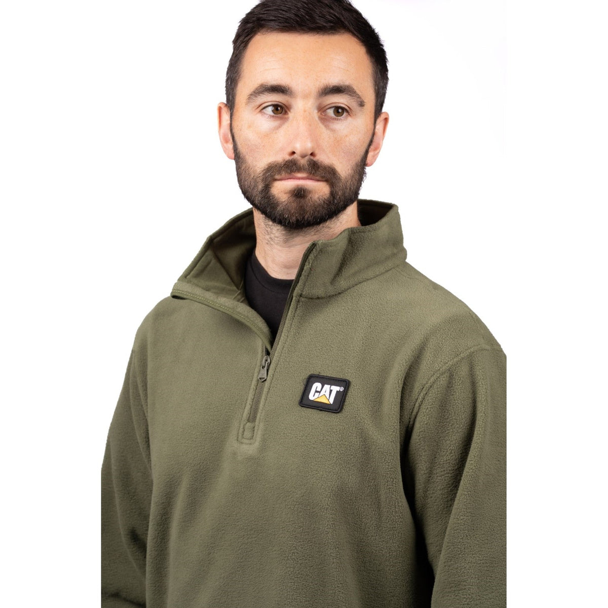 CAT Microfleece Quarter Zip Men Sweatshirt