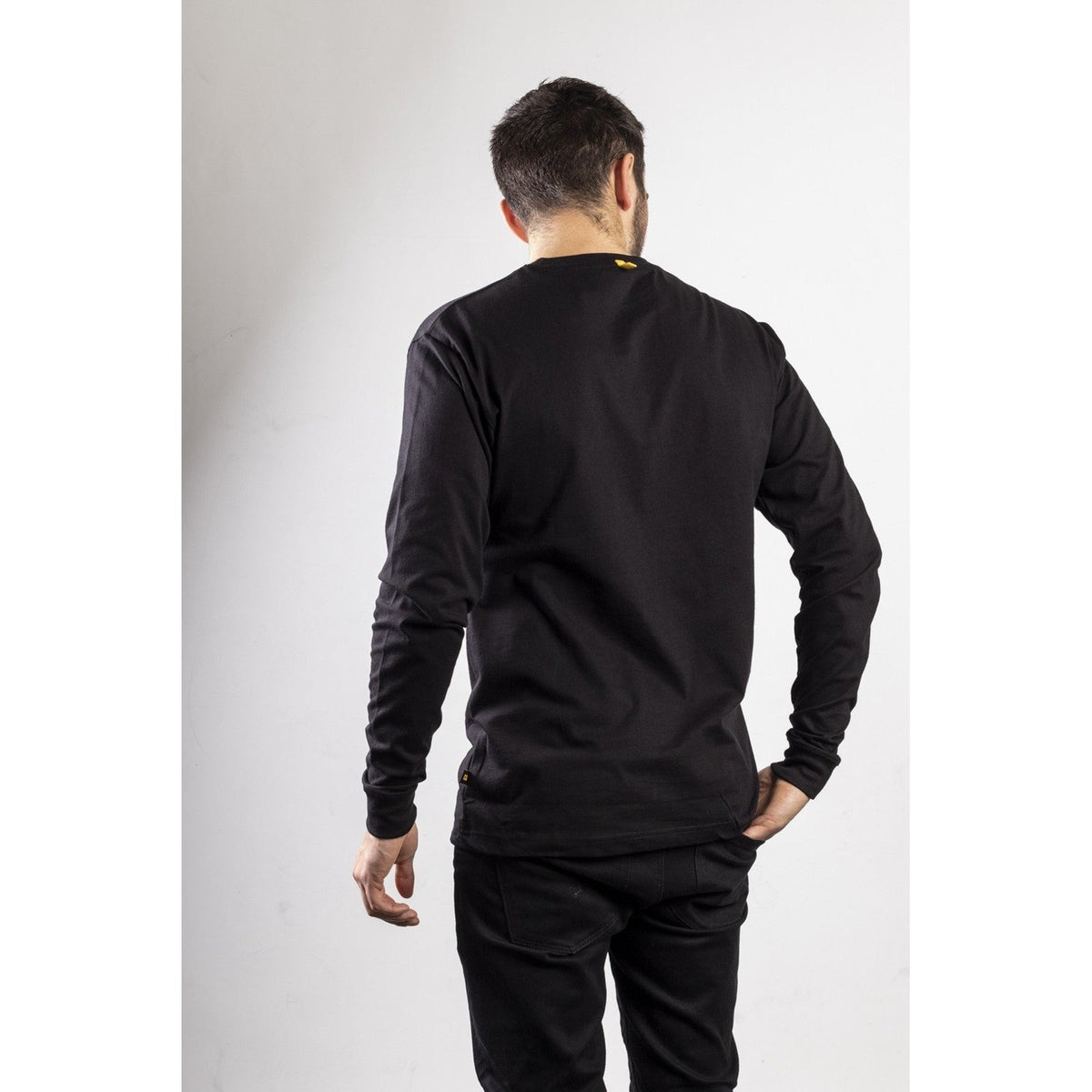 CAT Trademark Banner Long Sleeve T-Shirt, Black