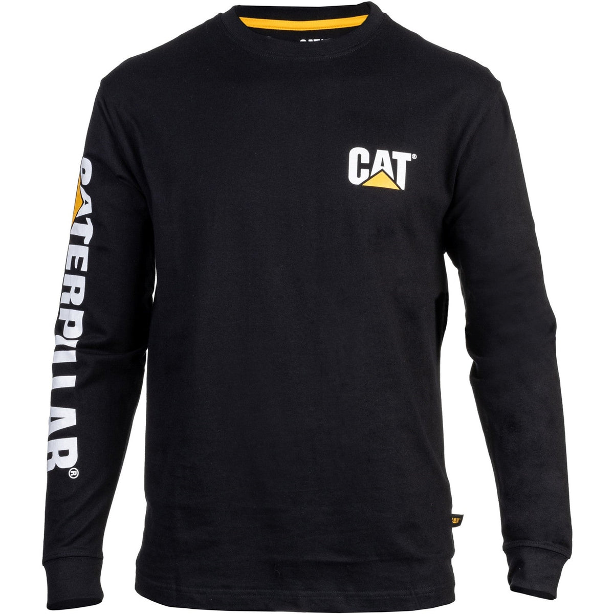 CAT Trademark Banner Long Sleeve T-Shirt, Black