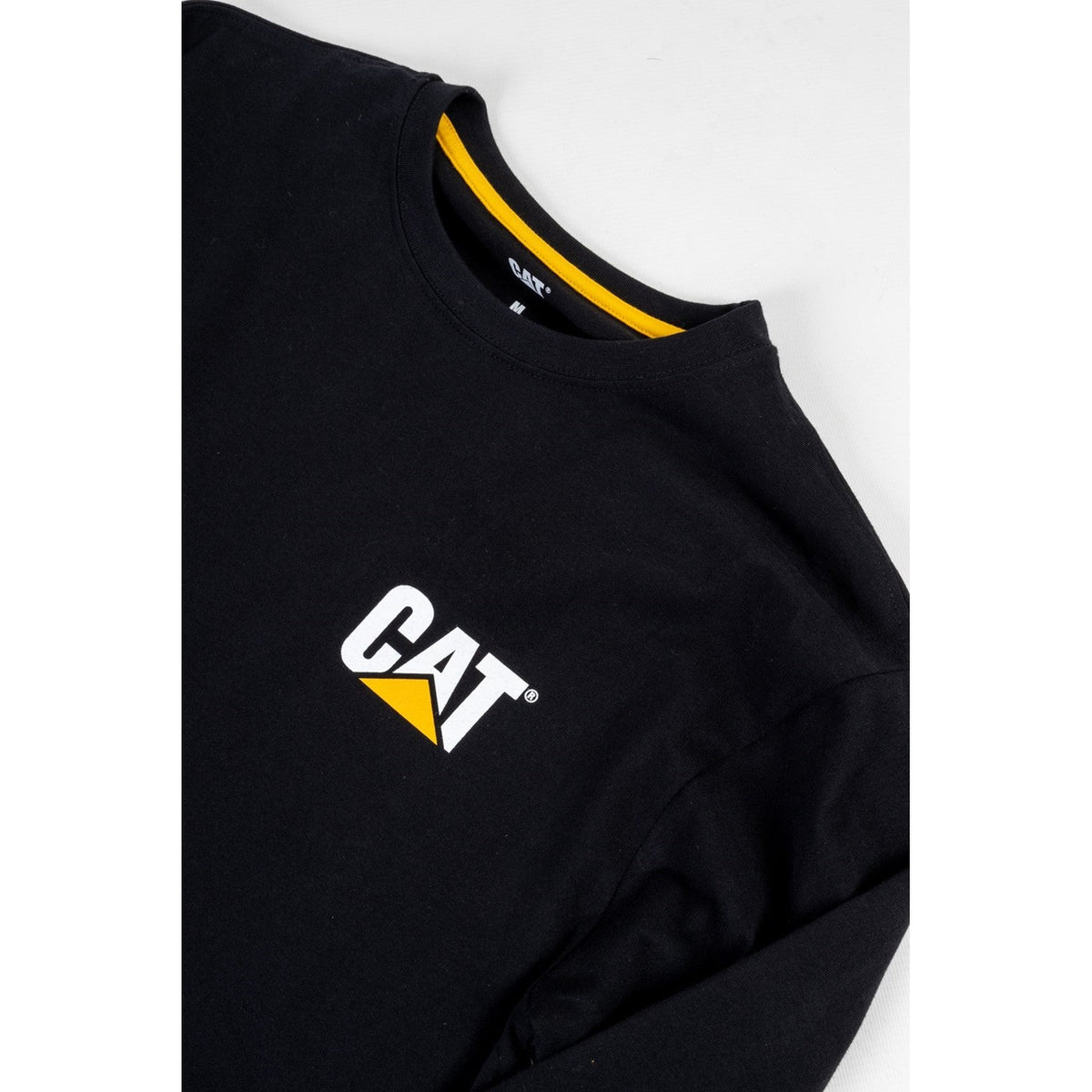 CAT Trademark Banner Long Sleeve T-Shirt, Black