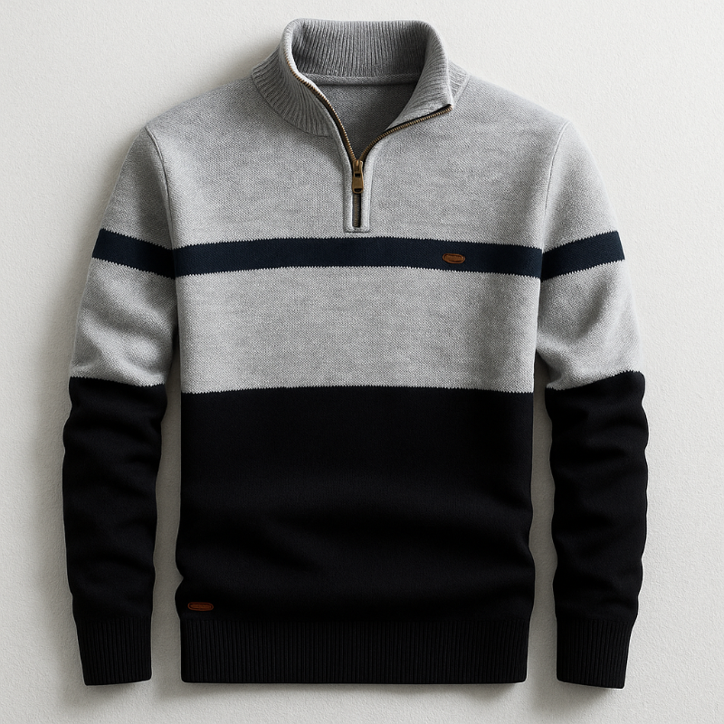 LEO CLASSIC QUARTER-ZIP SWEATER