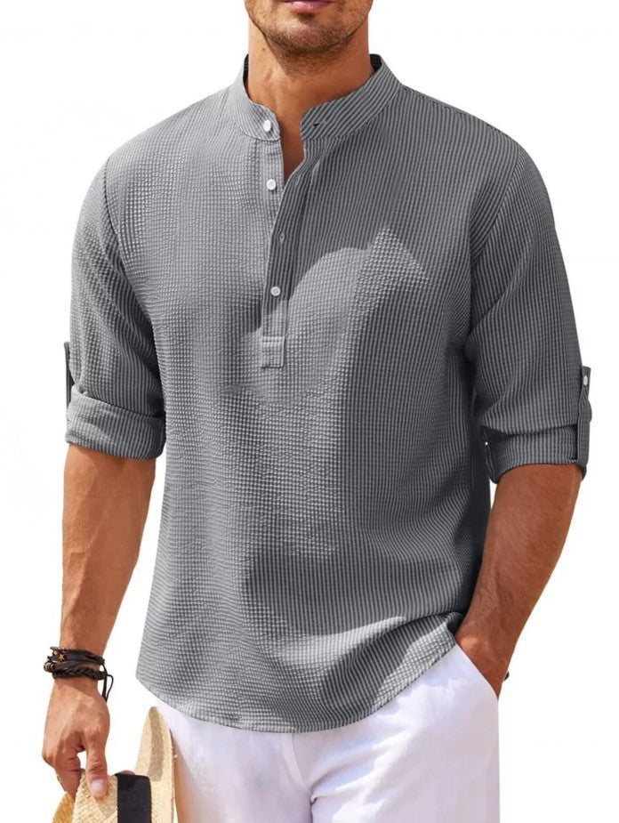Everyday Textured Henley Shirt