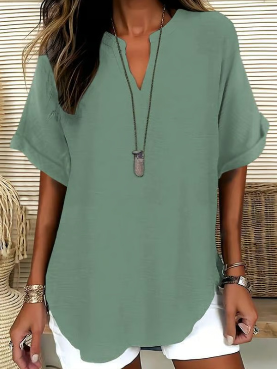 Women's Fashion Loose V-neck T-shirt