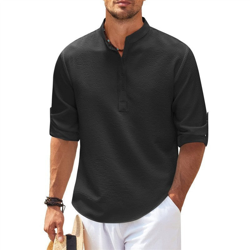 Everyday Textured Henley Shirt