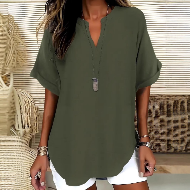 Women's Fashion Loose V-neck T-shirt