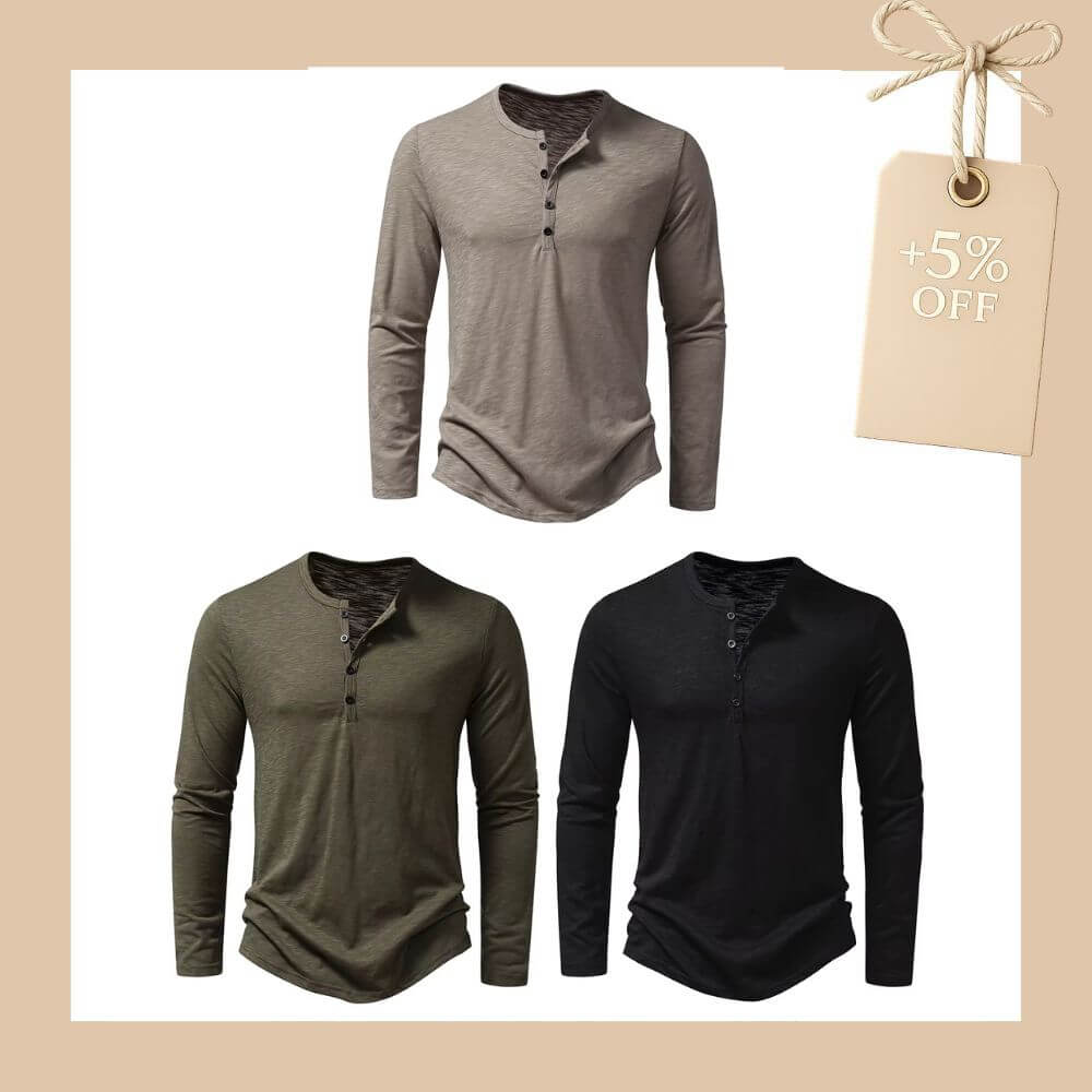 Everyday Henley Long Sleeve Tee