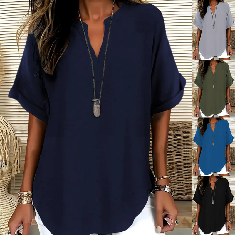 Women's Fashion Loose V-neck T-shirt