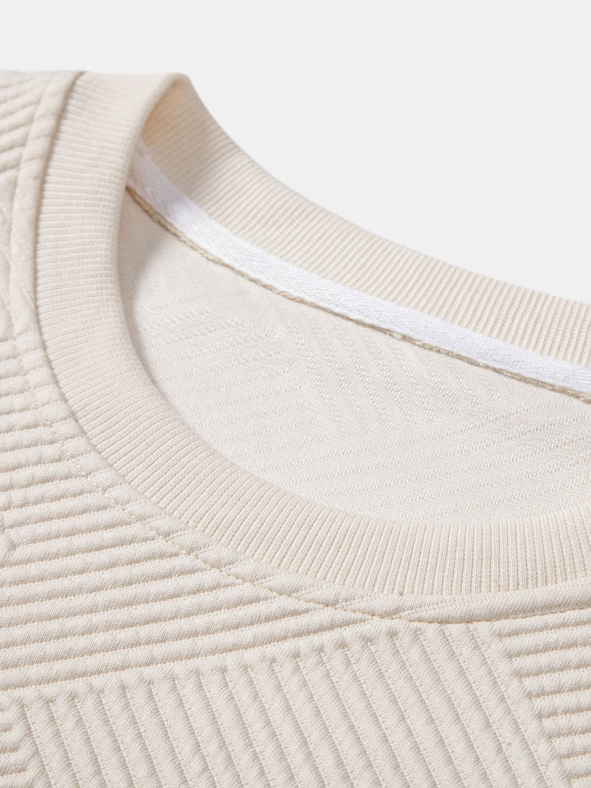 Relax Fit Geometric Striped Sweatshirt