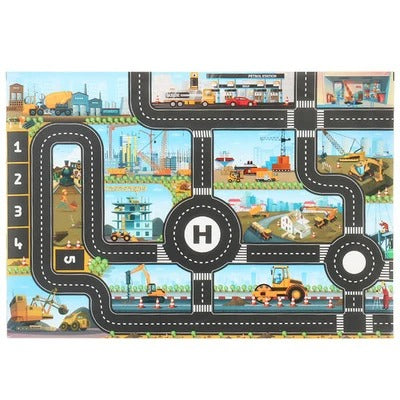 Baby play mat, urban traffic road map mat, city car parking mat, traffic signs, baby climbing play mat