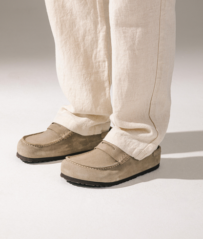 Naples Wrapped Suede Leather Clogs