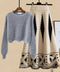 Ivory Skirt & Gray Sweater