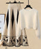 Ivory Skirt & White Sweater